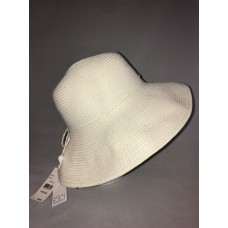 August Hat Co. Mujer&apos;s Kettle Bucket Straw Hat White Adjustable New  eb-13423932
